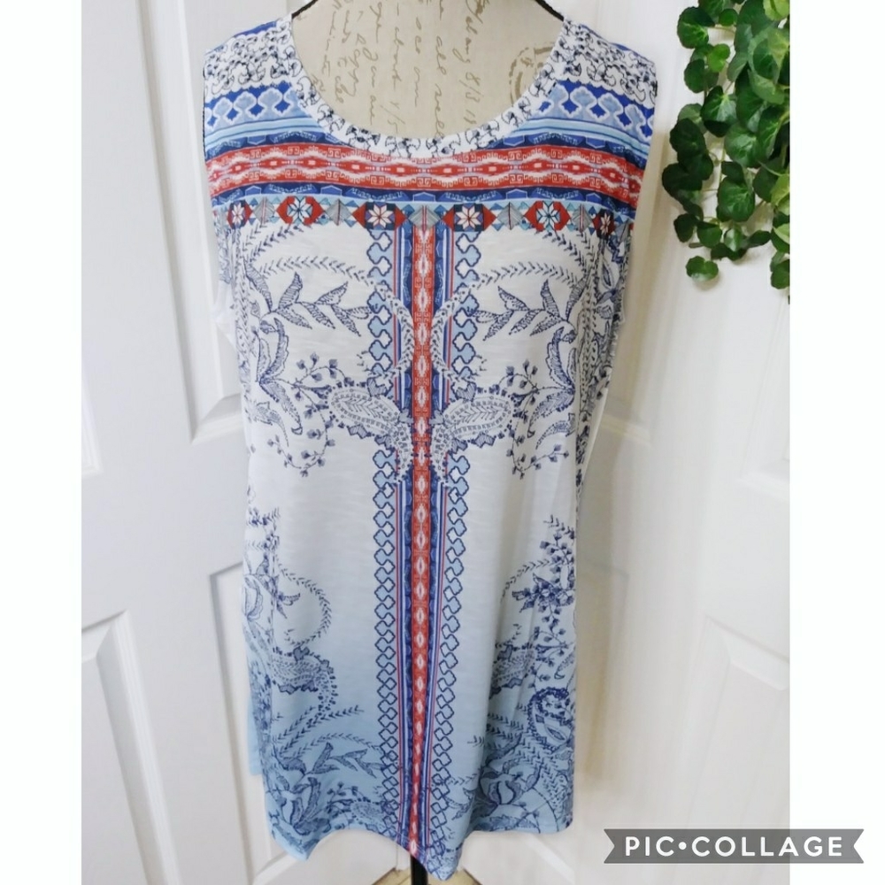 Avenue Sleeveless Tunic Top Size 14